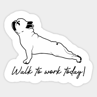 'Walk To Work Today' Environment Awareness Shirt Sticker